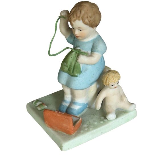 Little Mother- Figurine 1991 Balliol Corp-Heirloom Tradition-Korea-Vintage-H2175 - Picture 1 of 8